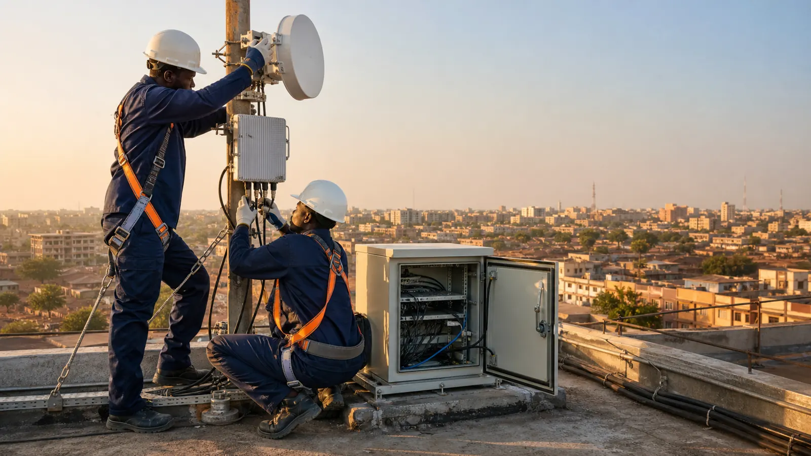 Installation extérieure d'une liaison radio point à point